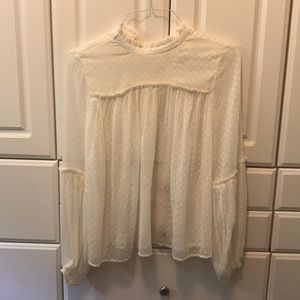 NWT sheer polka dot H&M blouse